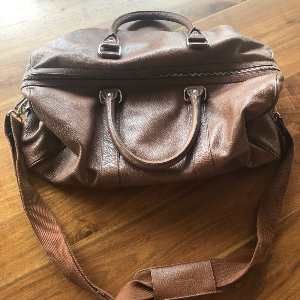 Cole Haan weekender bag.